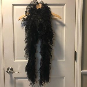 Escada Ostrich Feather Scarf